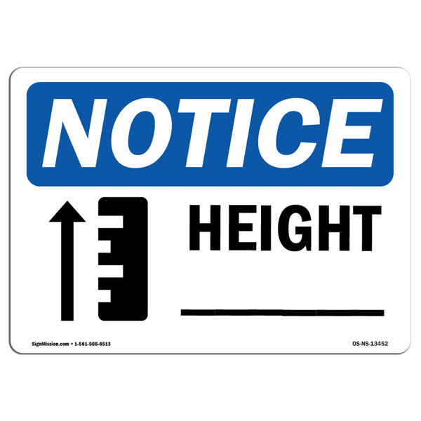 SignMission Height Sign Wayfair